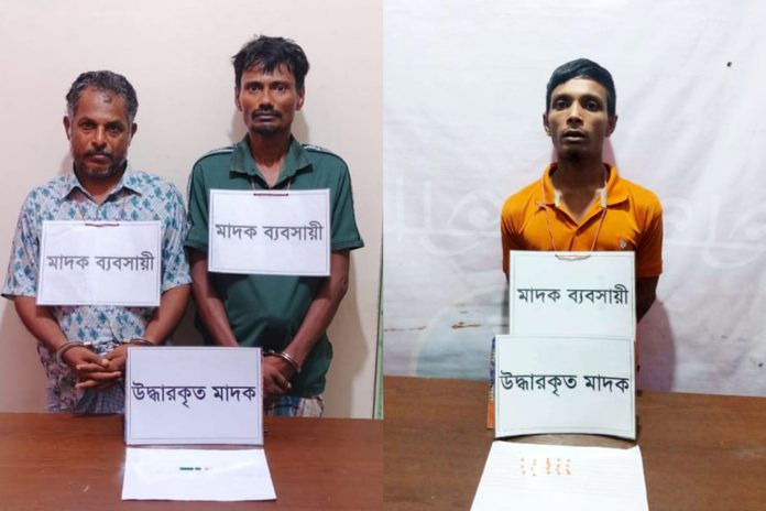 চাঁদপুরে বিদেশী মদ উদ্ধার, গ্রেফতার-৩