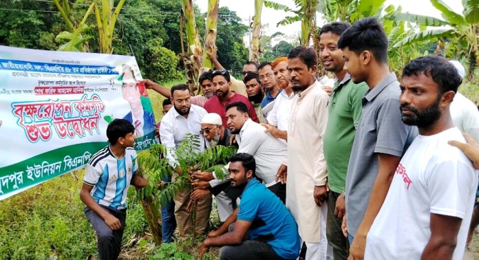 বিএনপির প্রতিষ্ঠাবার্ষিকী উপলক্ষে শাহমাহমুদপুরে অঙ্গ সংগঠনের বৃক্ষরোপণ কর্মসূচির উদ্বোধন