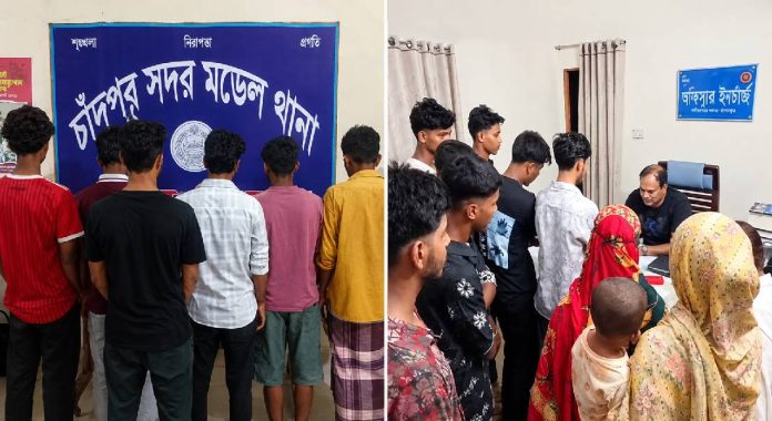 চাঁদপুরে কিশোর গ্যাংবিরোধী অভিযানে আটক ৩৭০