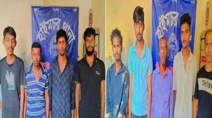 হাইমচরে বিশেষ অভিযানে ১০ আসামি গ্রেপ্তার