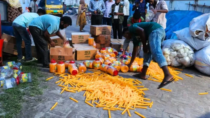 ক্ষতিকর কেমিক্যাল মিশিয়ে শিশুখাদ্য উৎপাদন, জরিমানা