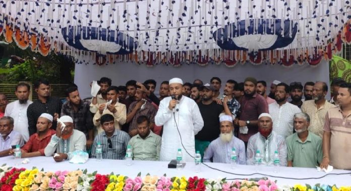 লক্ষ্মীপুরে দোয়া ও সমর্থন চেয়ে চেয়ারম্যান প্রার্থী নাছির খানের সমাবেশ