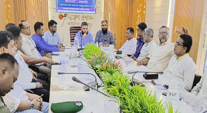 দুর্গাপূজা উপলক্ষে হাইমচরে প্রস্তুতি সভা