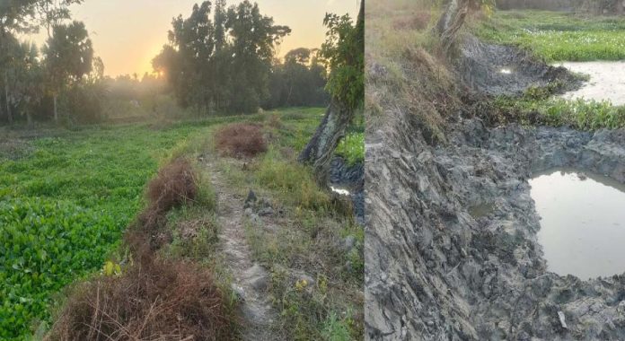 কচুয়ায় বোয়ালজুরি খালের দু’পাশের মাটি লুটের অভিযোগ