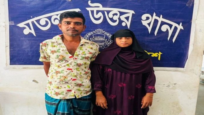 মতলবে জাল নোটসহ স্বামী-স্ত্রী গ্রেপ্তার