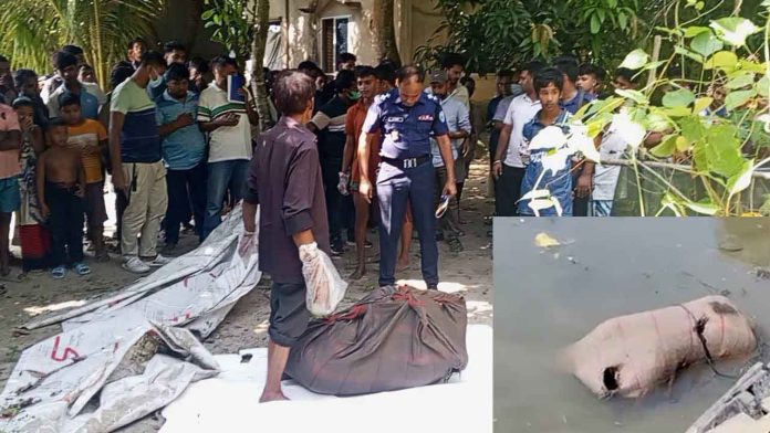 মতলবে বিল থেকে বস্তাবন্দি অজ্ঞাত নারীর মরদেহ উদ্ধার