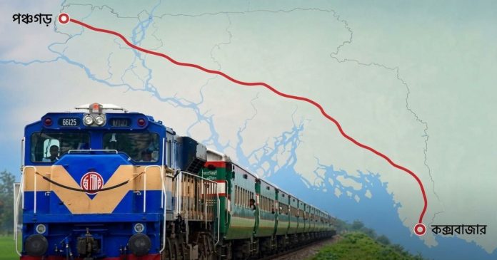 ১ হাজার ৭৭ কিলোমিটার রেলপথে যুক্ত হবে পঞ্চগড়-কক্সবাজার